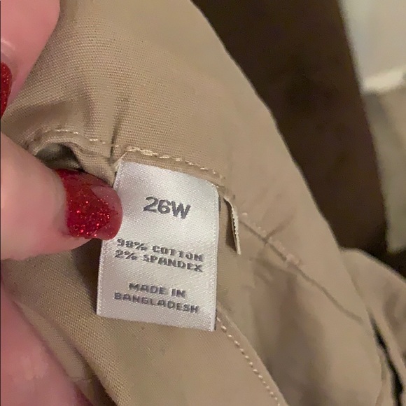 FASHION BUG KHAKI CAPRIS - Picture 3 of 7